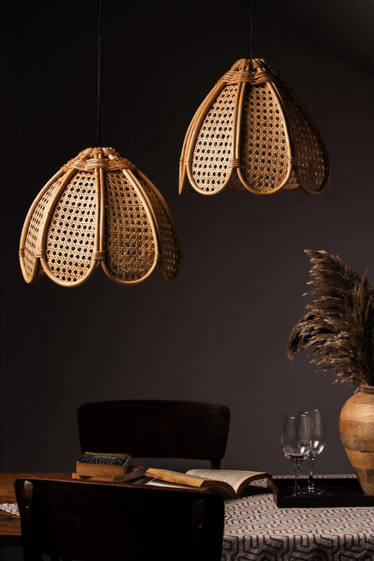 Rattan Flower Shaped Lampshade - TesuPendant Light