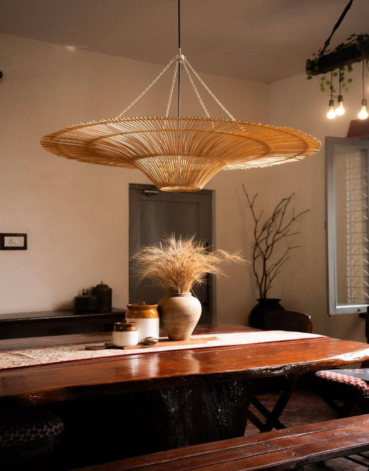 Rattan Giant Umbrella Pendant Lampshade - TesuLampshade