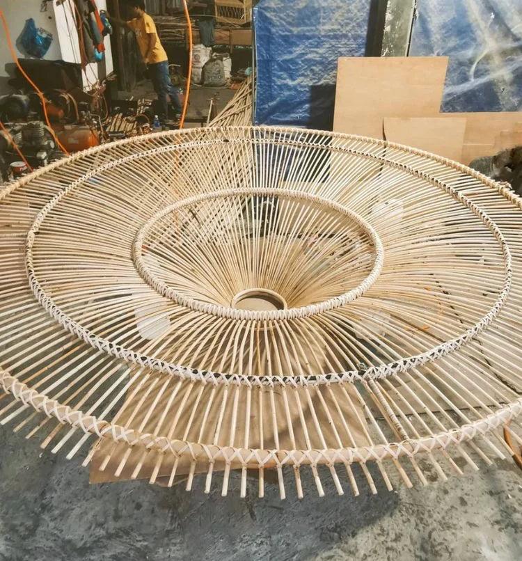 Rattan Giant Umbrella Pendant Lampshade - TesuLampshade