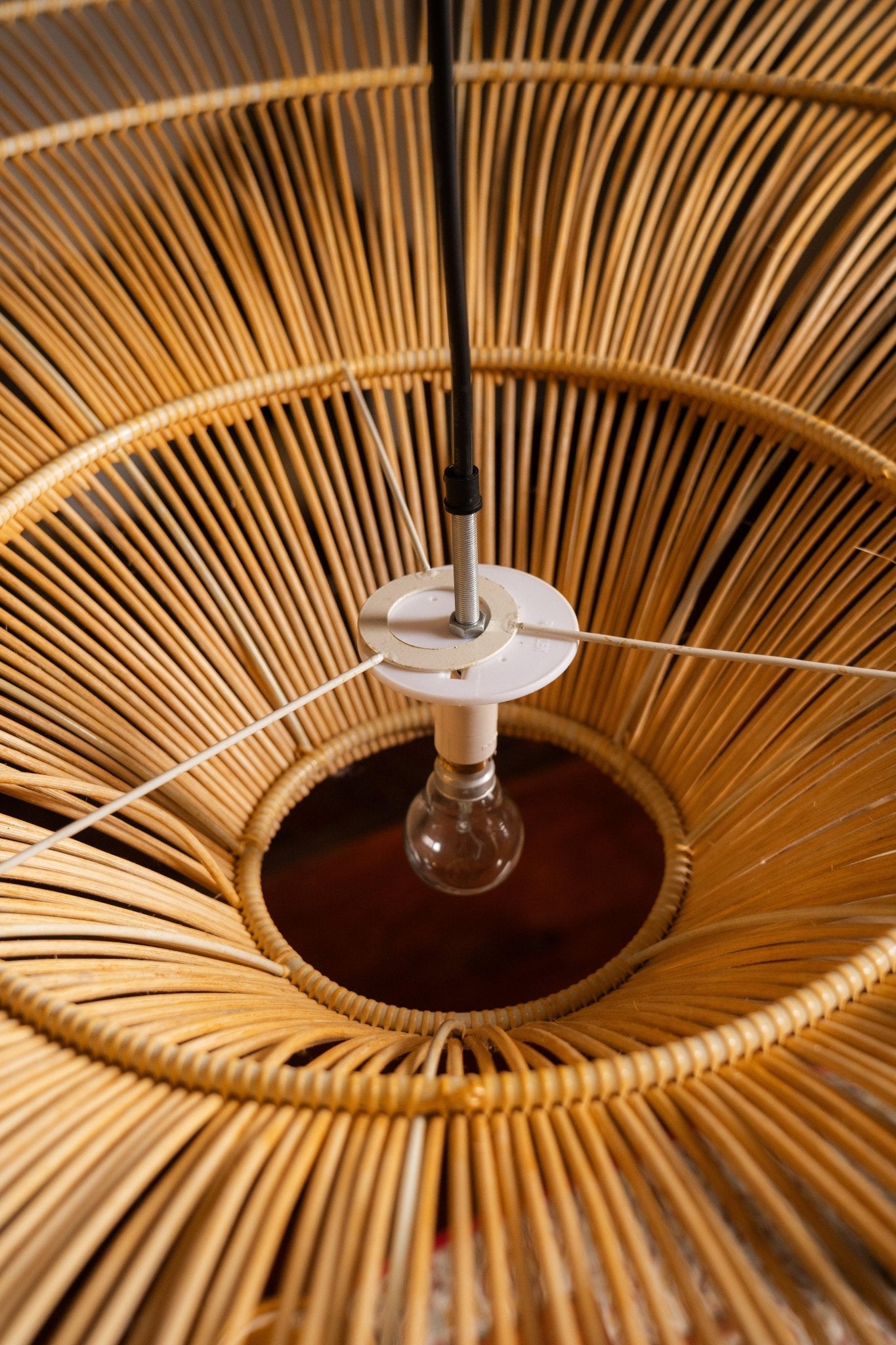 Rattan Giant Umbrella Pendant Lampshade - TesuLampshade