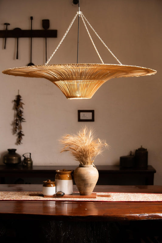 Rattan Giant Umbrella Pendant Lampshade - TesuLampshade