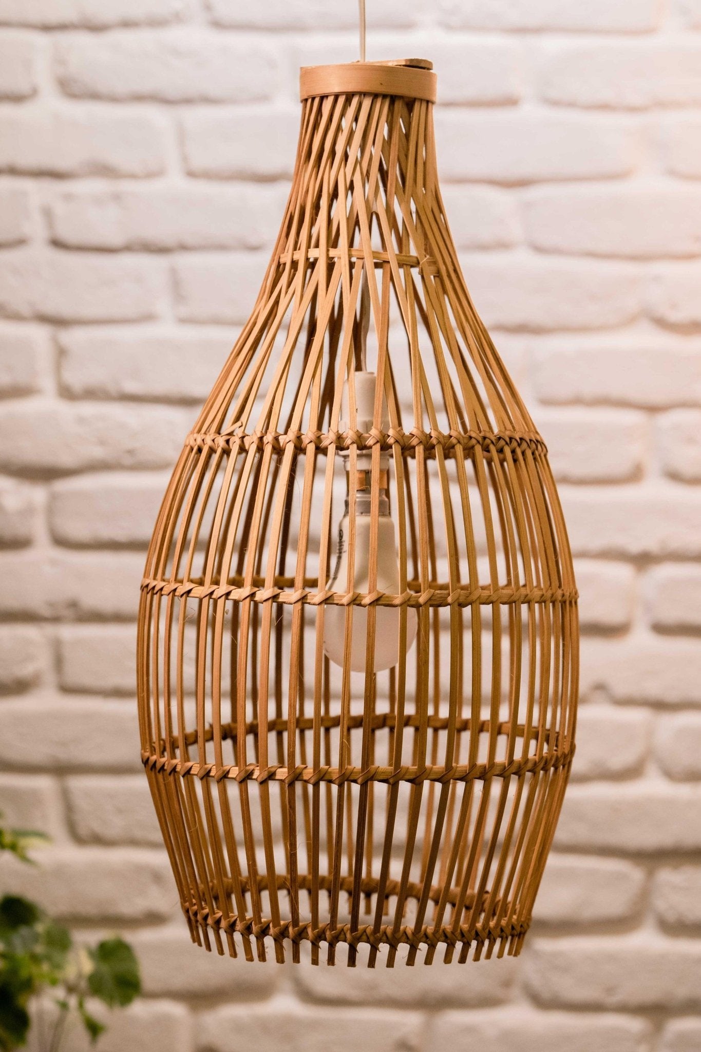 Rattan inspired Bamboo Conical Lampshade - Large - TesuLampshade