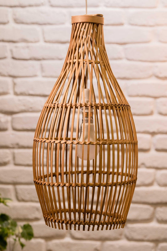Rattan inspired Bamboo Conical Lampshade - Large - TesuLampshade