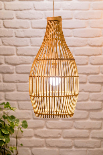 Rattan inspired Bamboo Conical Lampshade - Large - TesuLampshade