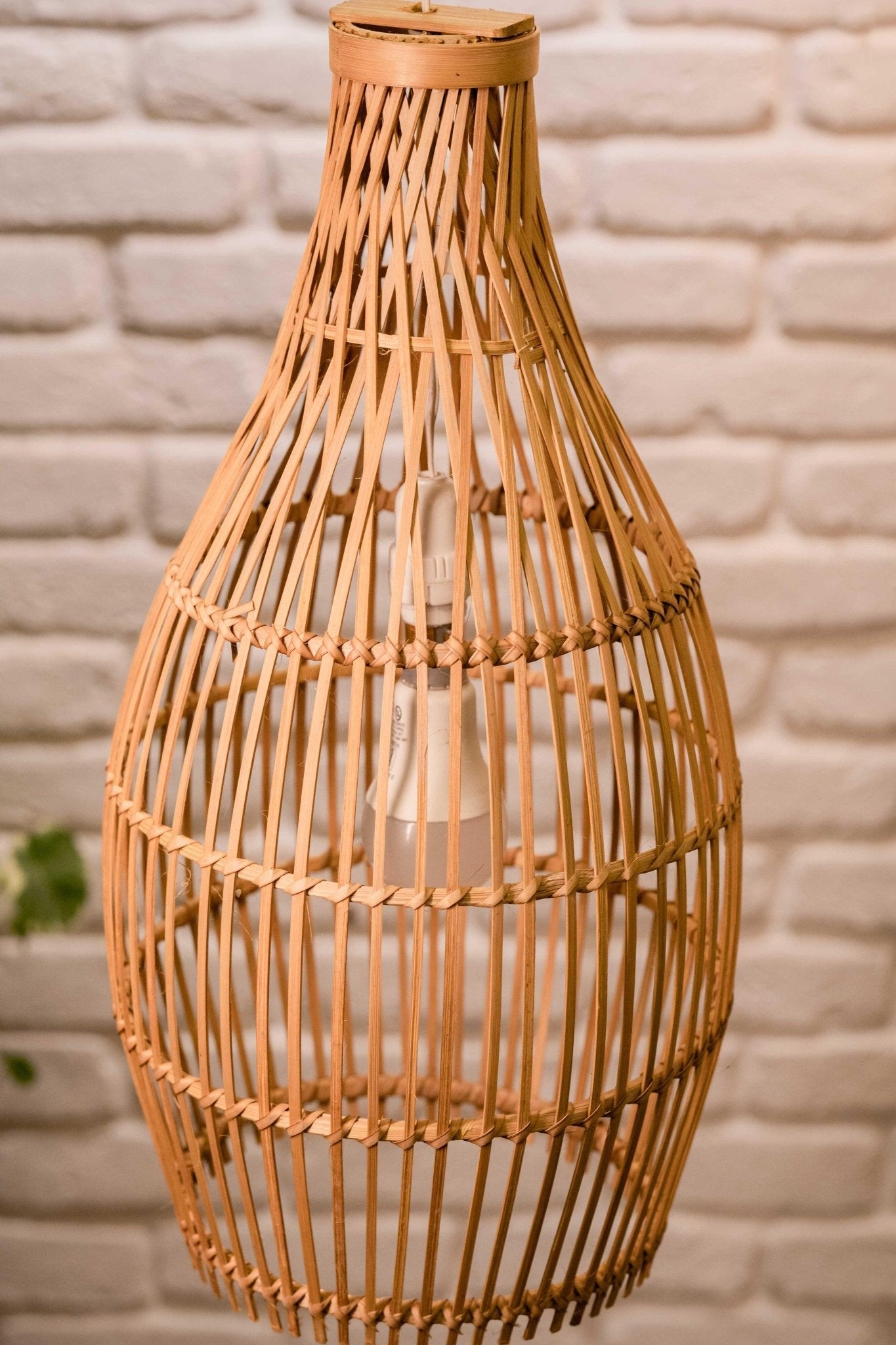 Rattan inspired Bamboo Conical Lampshade - Large - TesuLampshade