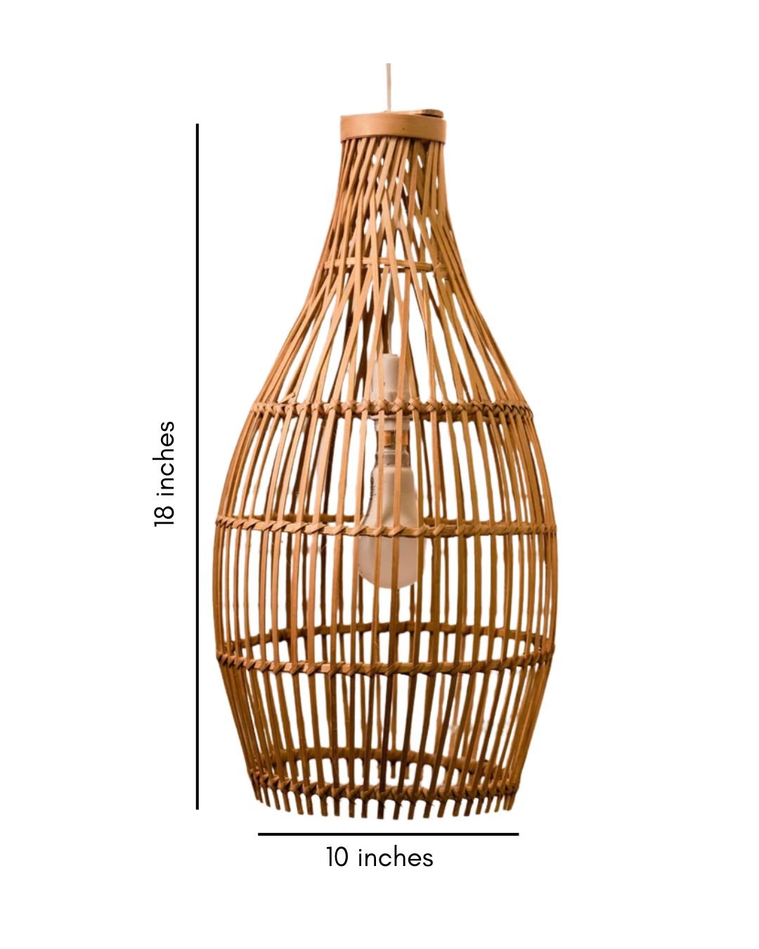 Rattan inspired Bamboo Conical Lampshade - Large - TesuLampshade