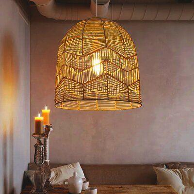 Rattan Pendant Dome Shaped Lampshade - TesuLampshade