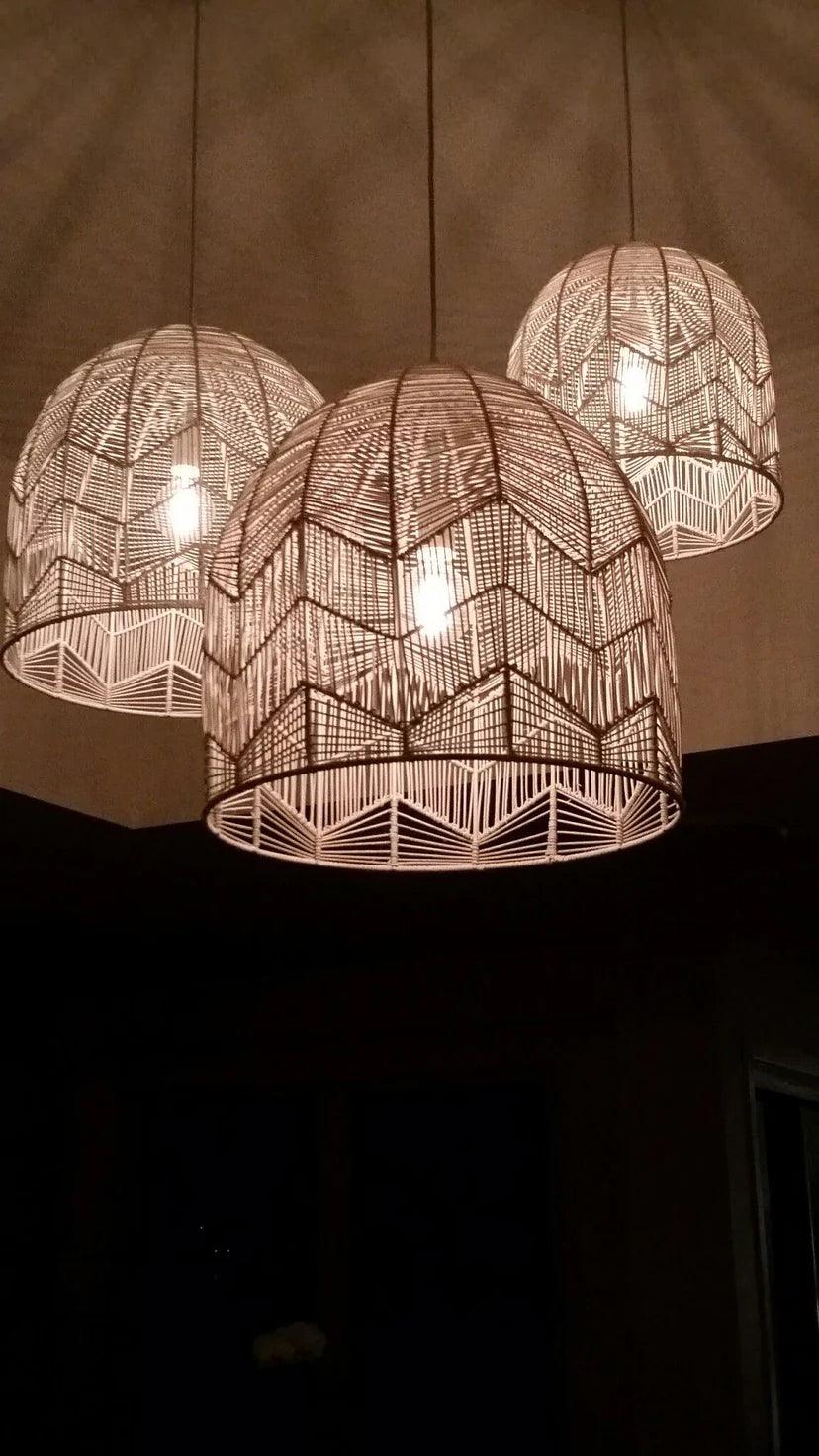 Rattan Pendant Dome Shaped Lampshade - TesuLampshade