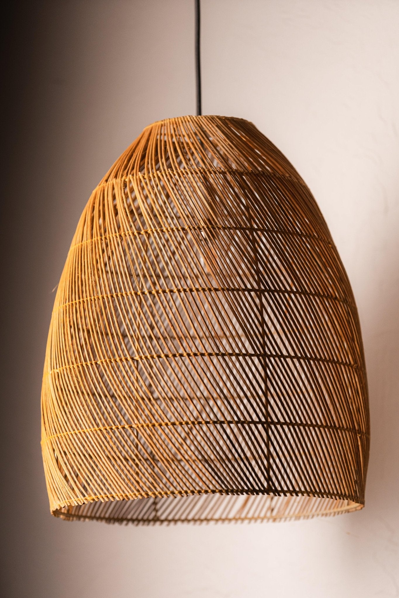 Rattan Pendant Drop Shaped Lampshade - TesuLampshade
