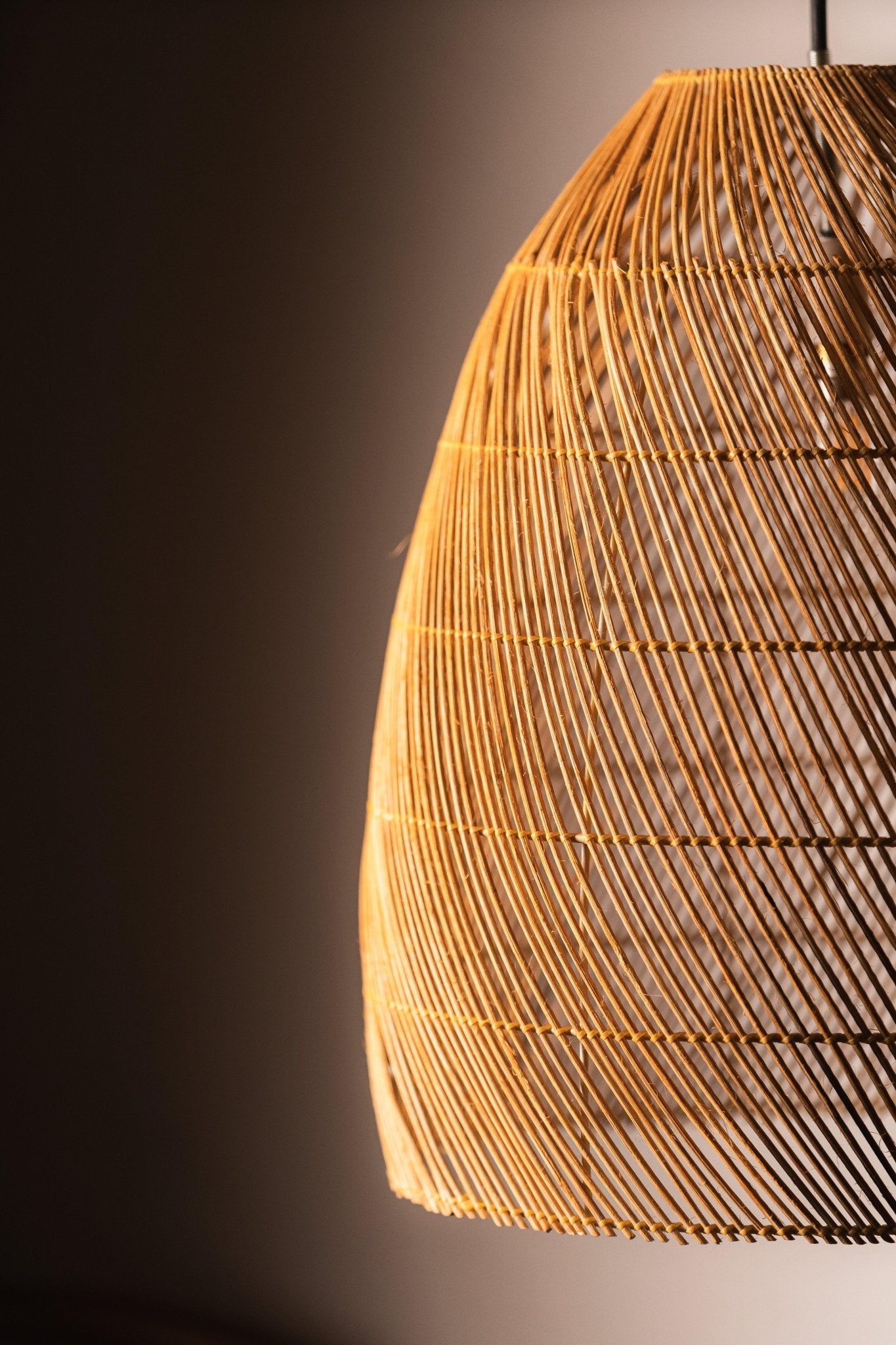 Rattan Pendant Drop Shaped Lampshade - TesuLampshade