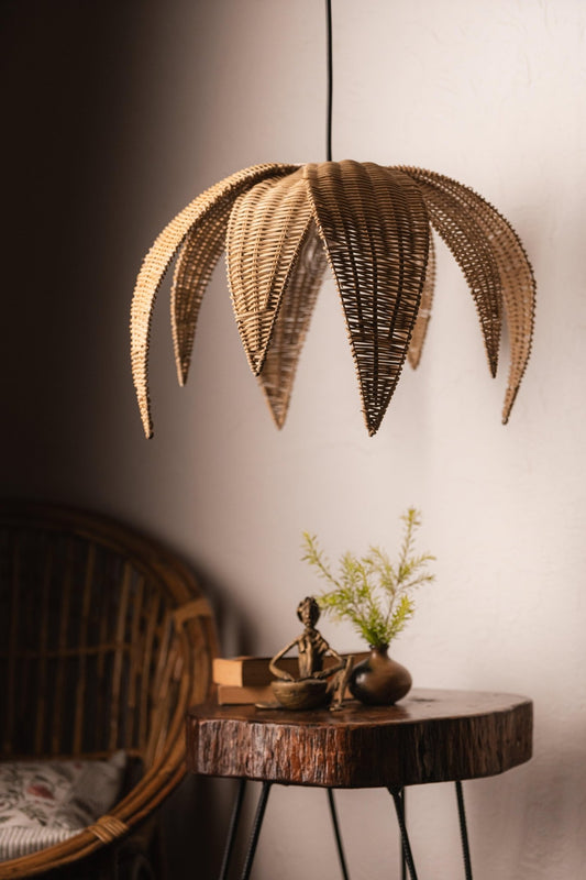 Rattan Pendant Flower Lampshade - TesuLampshade
