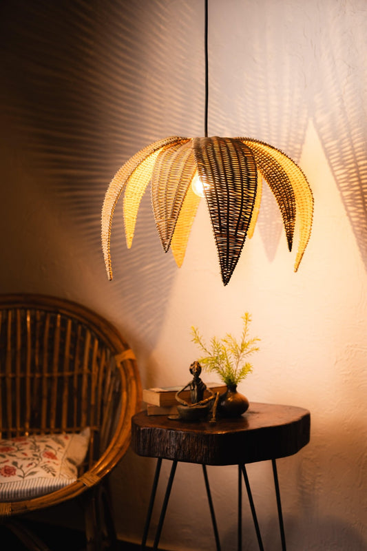 Rattan Pendant Flower Lampshade - TesuLampshade