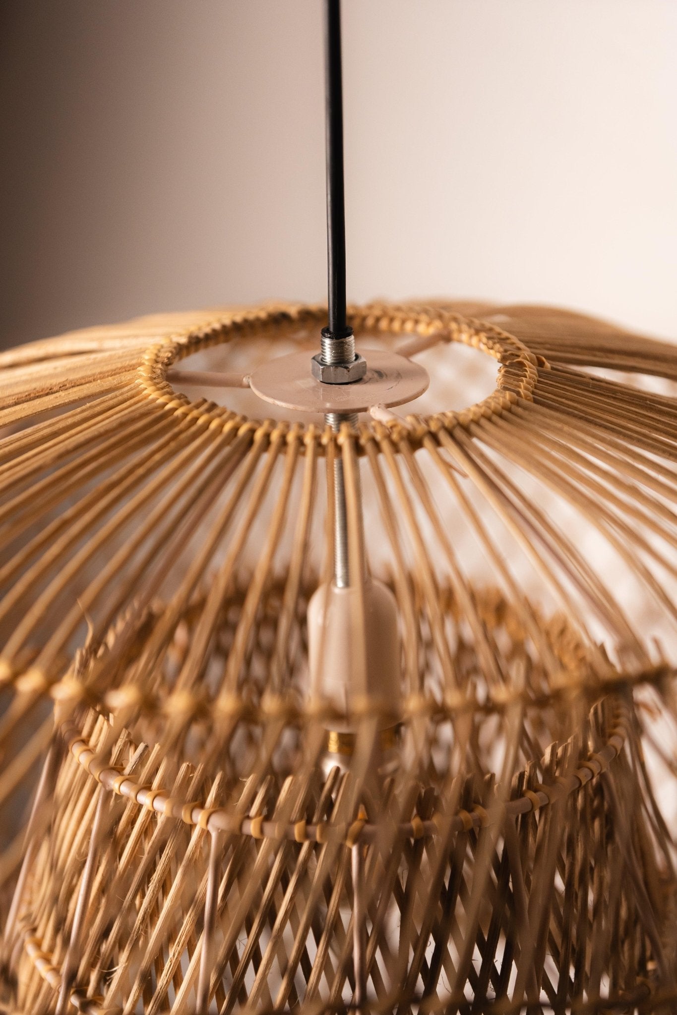 Rattan Pendant Wave Lampshade - TesuLampshade