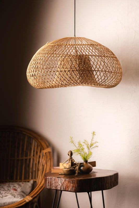 Rattan Pendant Wave Lampshade - TesuLampshade