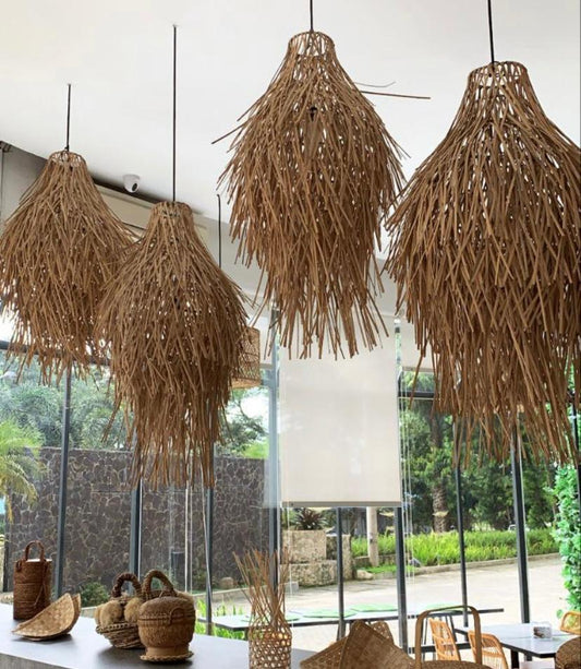 Rattan Suspension Pendant Lampshade - TesuLampshade