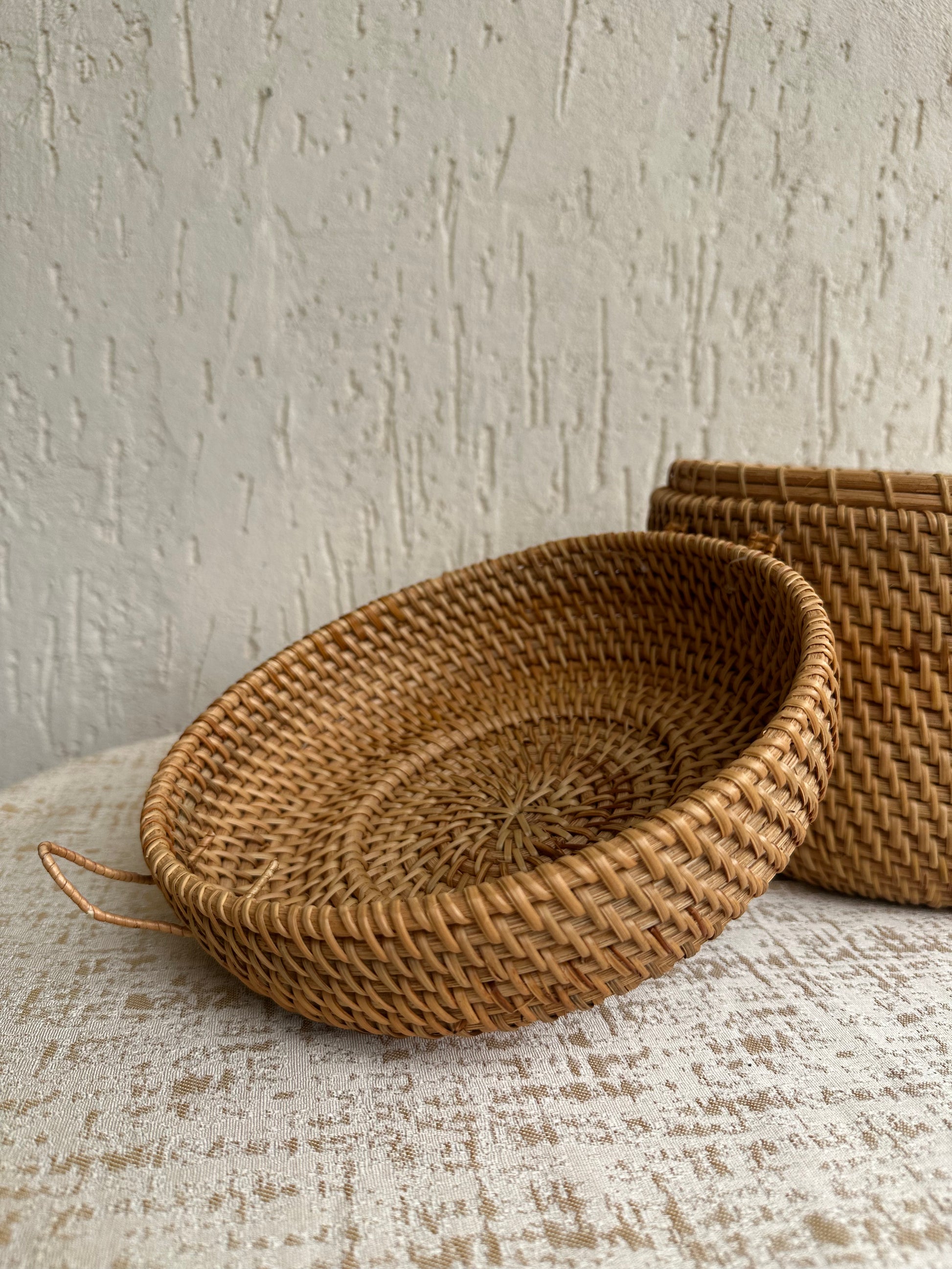 Rattan Storage Box With Lid - TESU