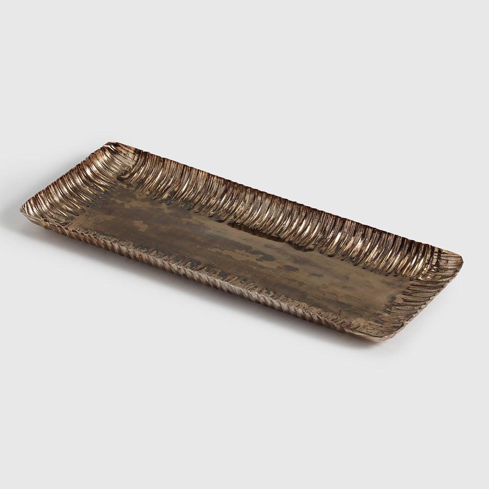 Ravya Hammered Tray Set - TesuServing Tray