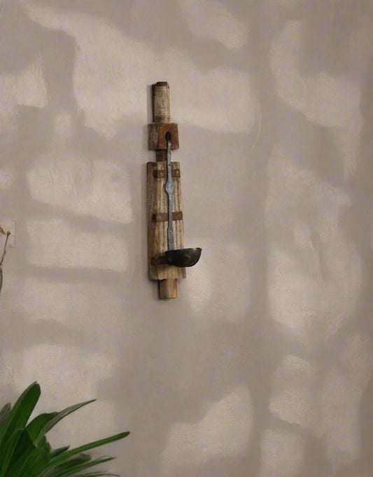 Reclaimed Wooden Wall Candle Holder - TesuWall Decor