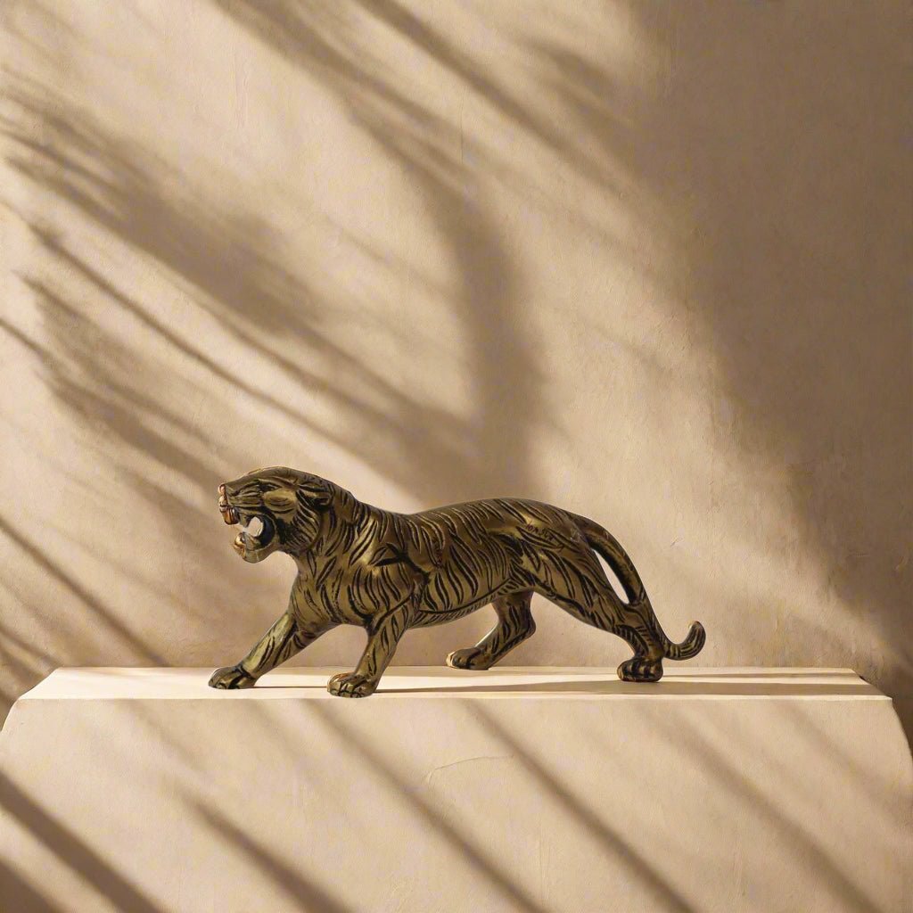 Regal Brass Tiger - TesuBrass Sculptures