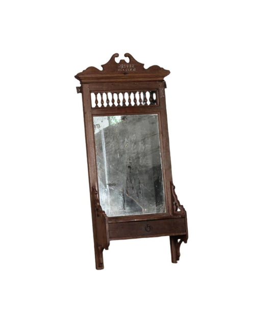 Regal Teak Wall Dresser with Mirror - TesuMirror