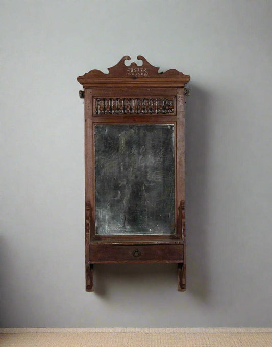 Regal Teak Wall Dresser with Mirror - TesuMirror