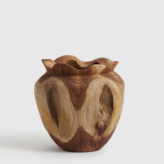  Its organic curves and natural wood tones create a grounding presence ideal as a statement décor piece or a standalone work of art. 