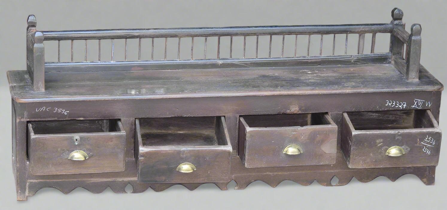 Royal Teak Wood Drawer Desk - TesuCabinets & Storage