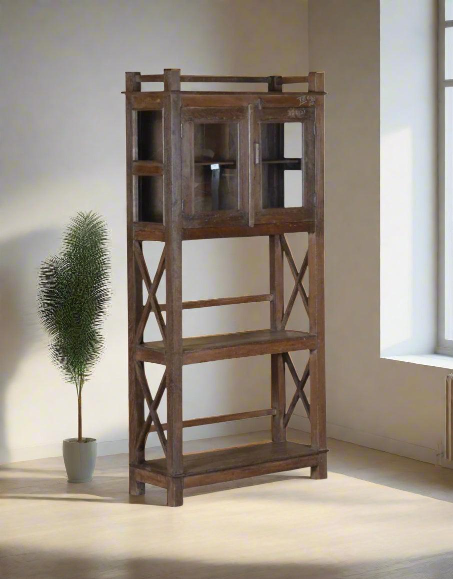 Rustic Glass Storage Rack - TesuWooden Rack