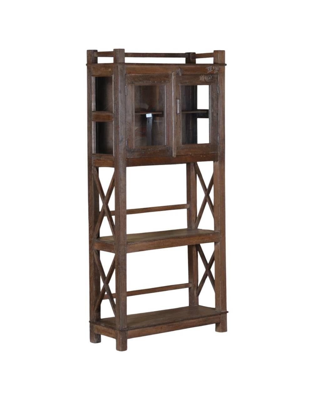 Rustic Glass Storage Rack - TesuWooden Rack