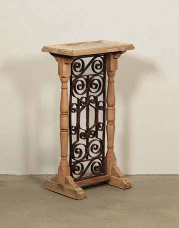 Rustika Pedestal Table - TesuWooden Side Table