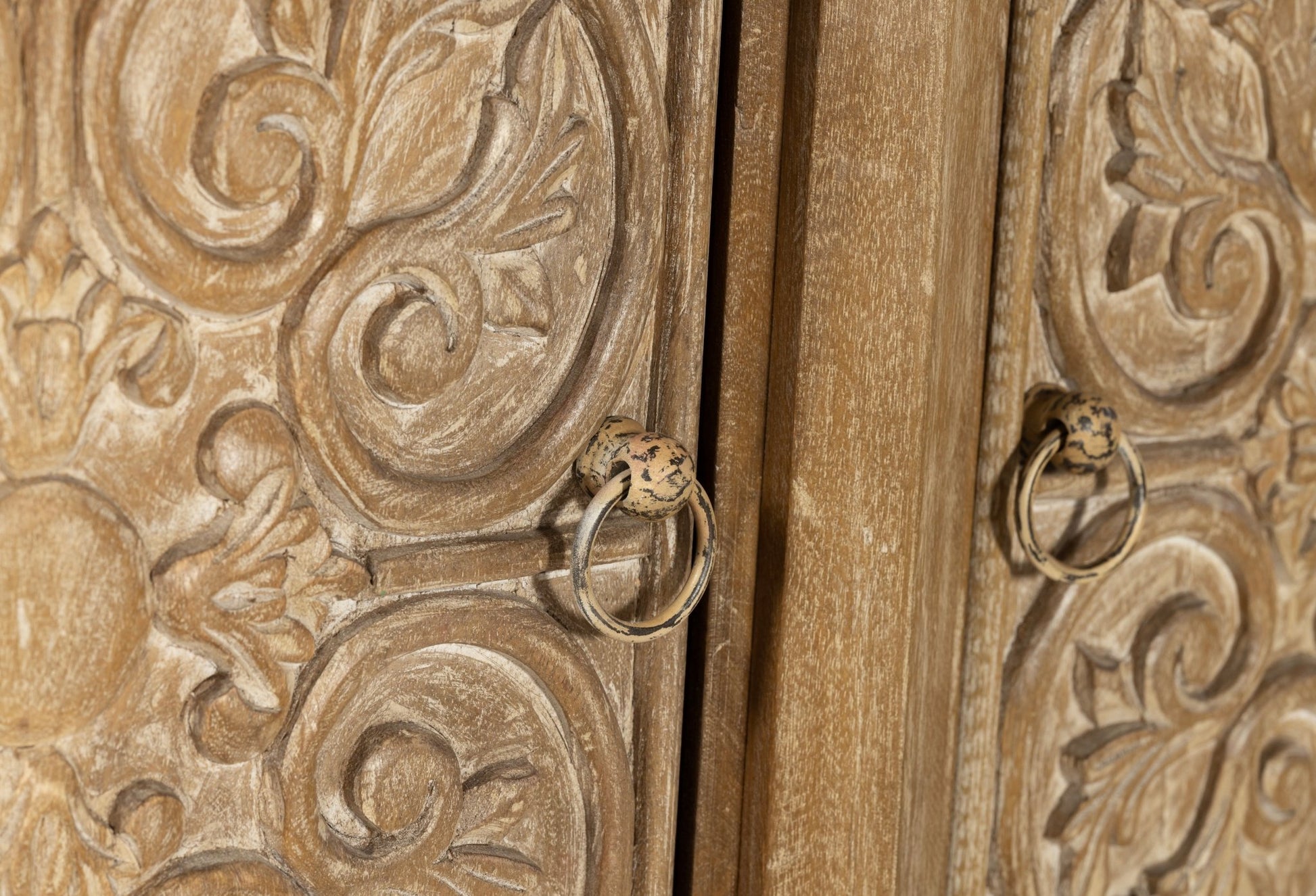 Sandal Bloom Carved Console - TesuCabinets & Storage