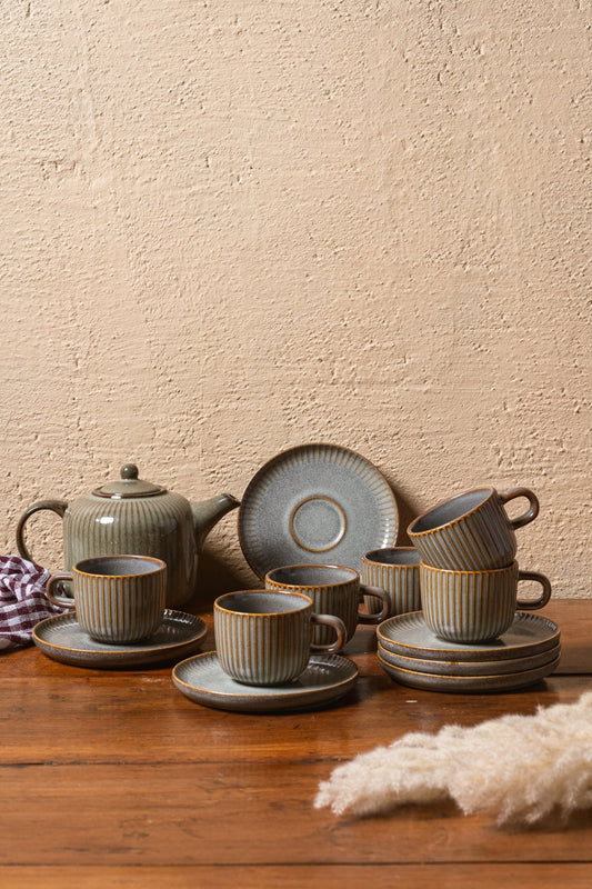 Sienna Cup and Saucer - Set of 13 Pieces - TesuCeremic