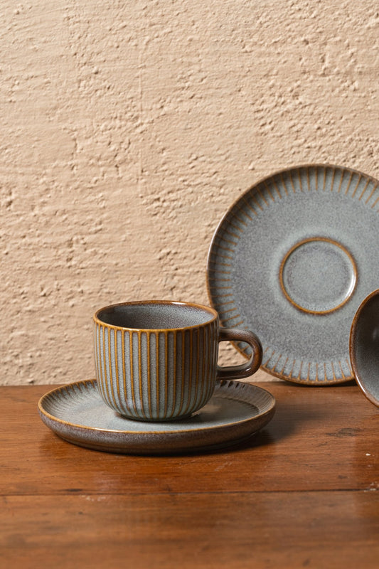 Sienna Cup and Saucer - Set of 13 Pieces - TesuCeremic