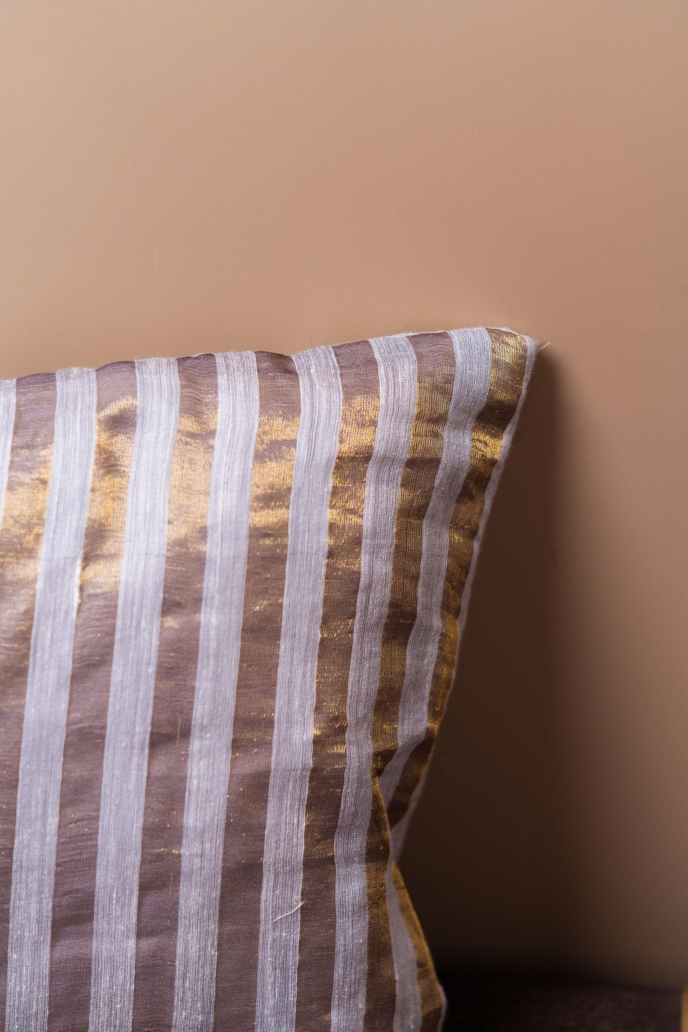 Slate and Gold Luxe Maheshwari Silk Cushion Covers - TesuCushion Covers