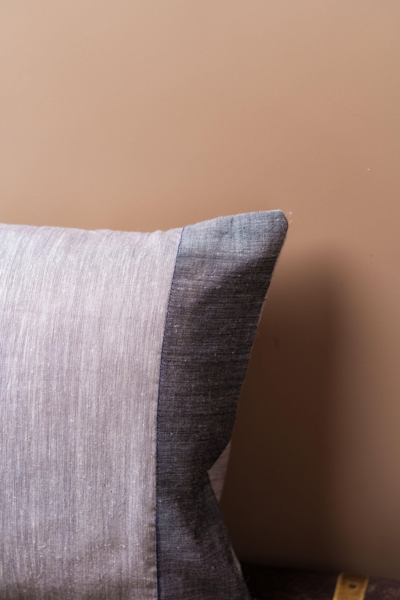 Slate and Gold Luxe Maheshwari Silk Cushion Covers - TesuCushion Covers