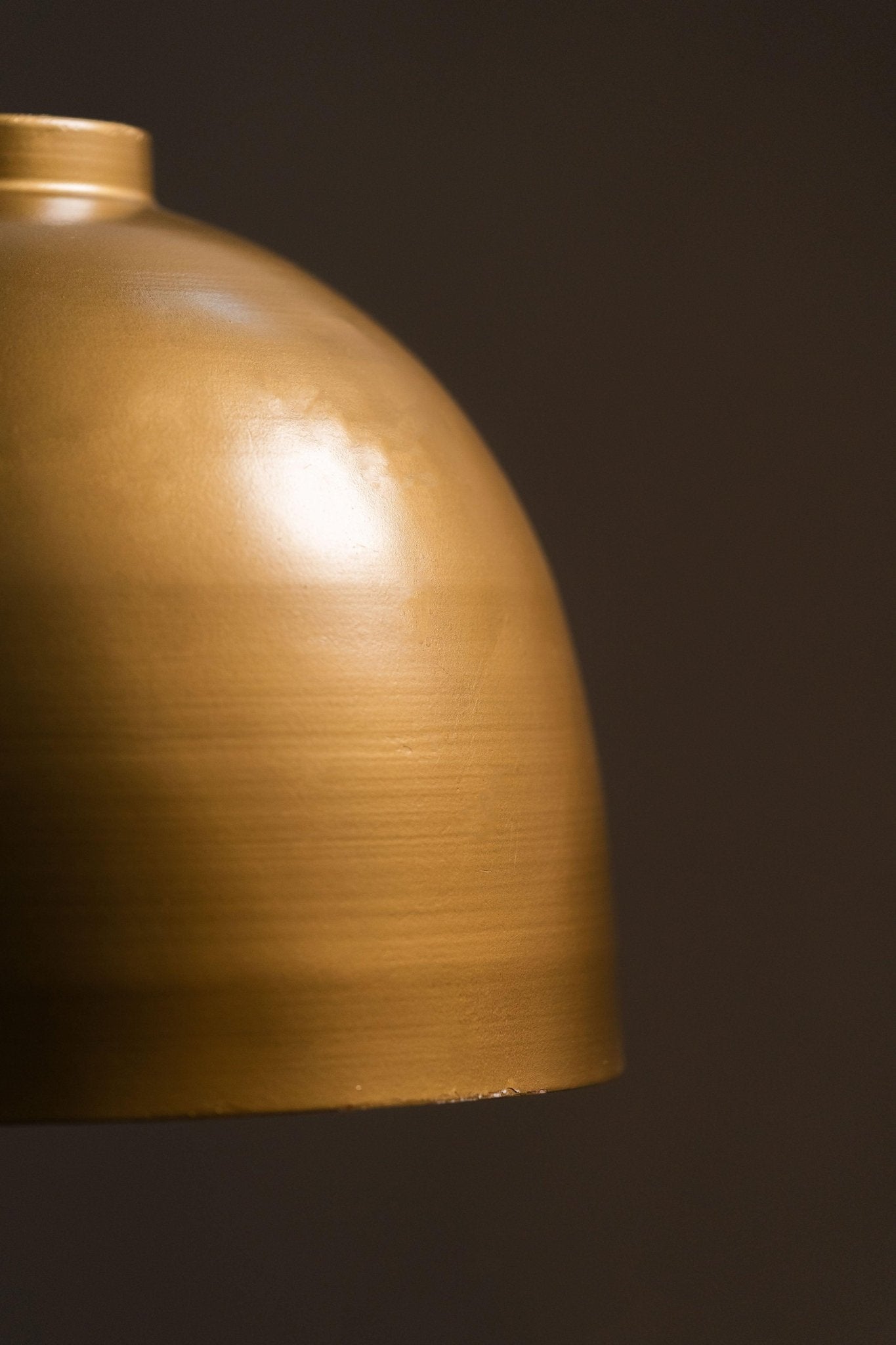 Swarna Round Metal Lamp - Antique Brass - TesuPendant Light