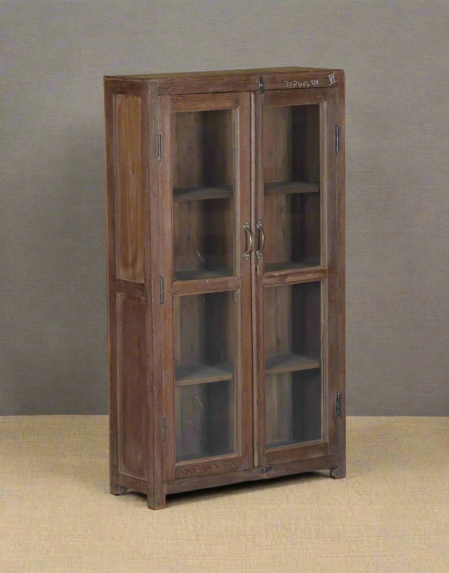 Teak Wood Glass Display Cabinet - TesuCabinets & Storage