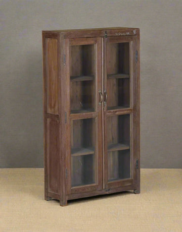 Teak Wood Glass Display Cabinet - TesuCabinets & Storage