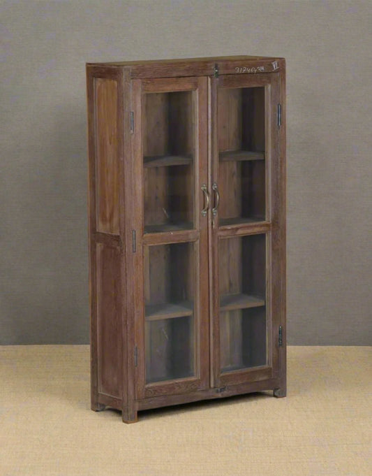 Teak Wood Glass Display Cabinet - TesuCabinets & Storage