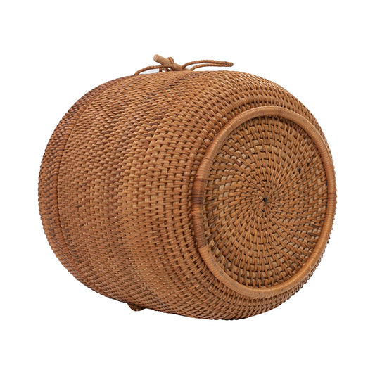 Rattan Storage Box With Lid round for makeup outdoor boho table decor exclusive collection