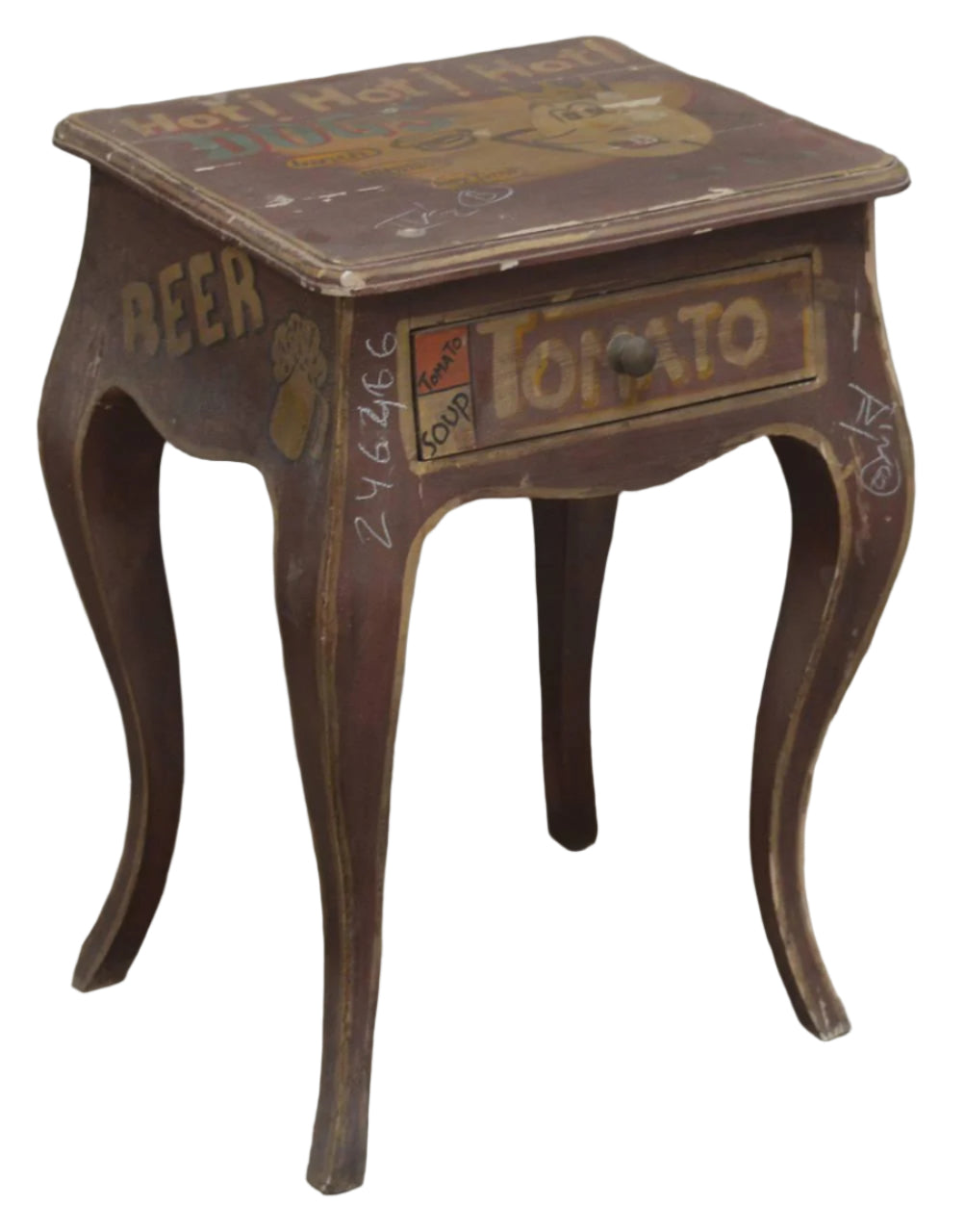 Vintage Typography Wooden Table - TESU