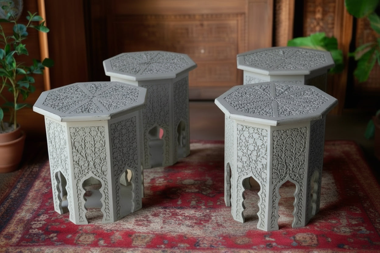 The Maharaja Octagon Stool - TesuFolding Chairs & Stools