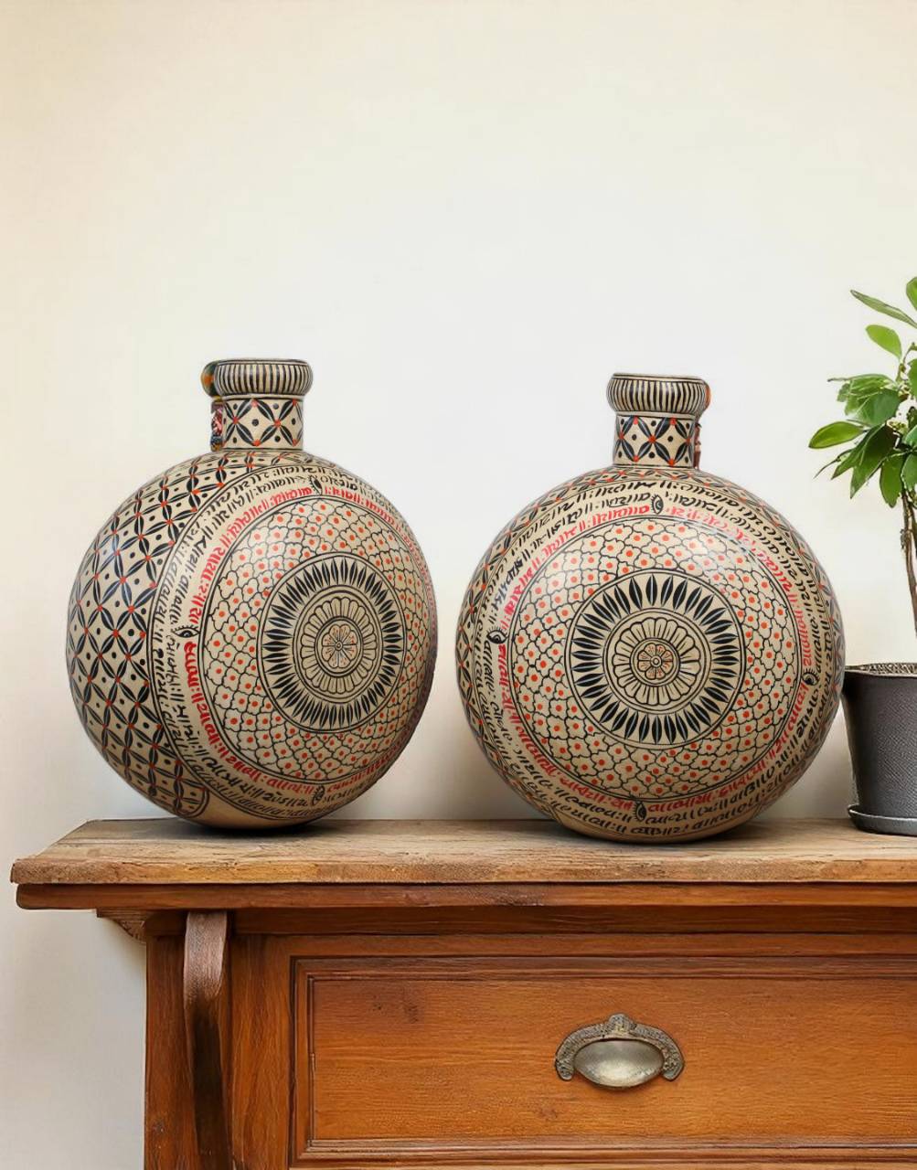 The Painted Iron Pot - TesuClay Pots