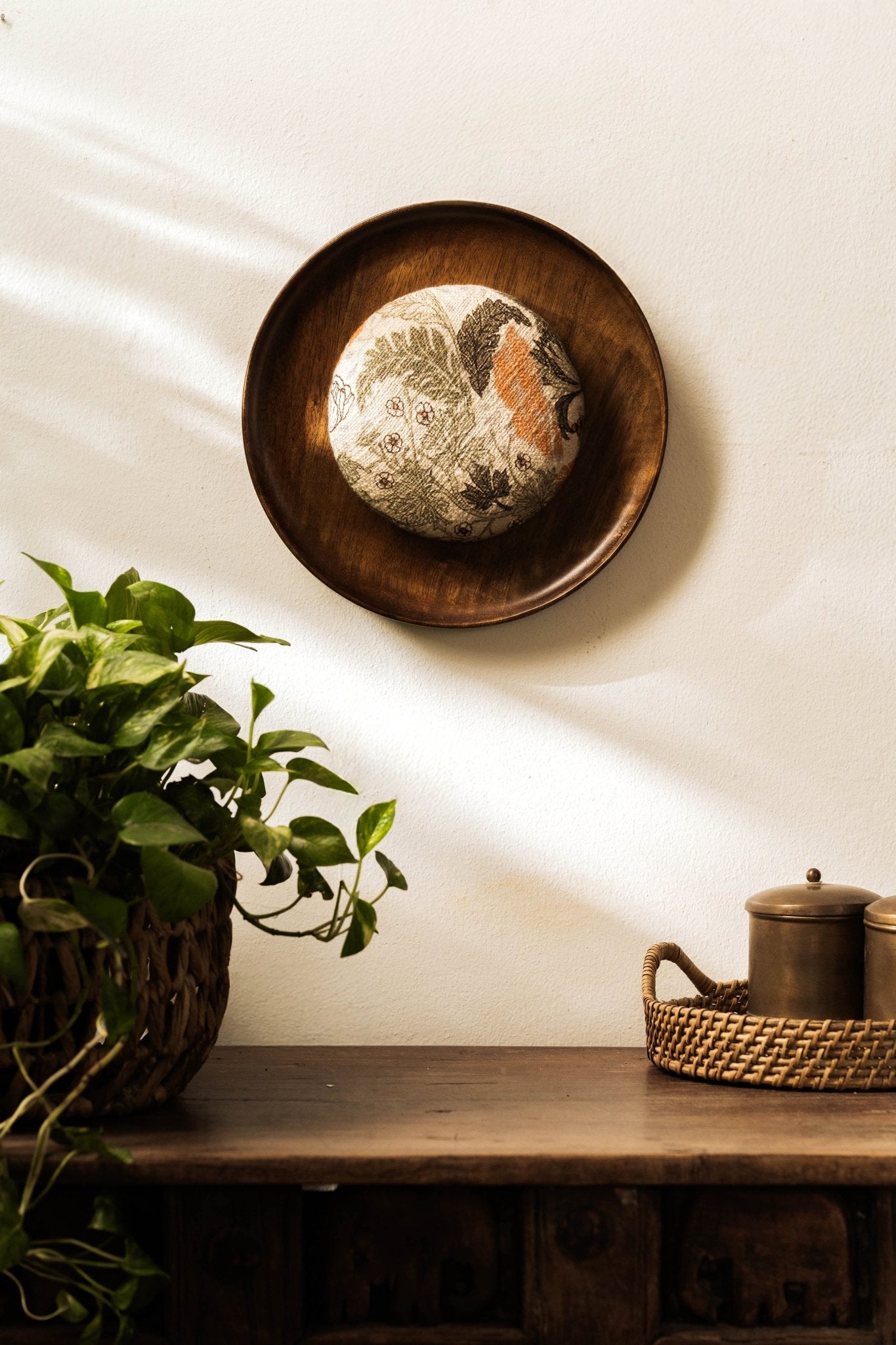 Threaded Treasures Wood and Fabric Wall Decor - TesuWall Decor