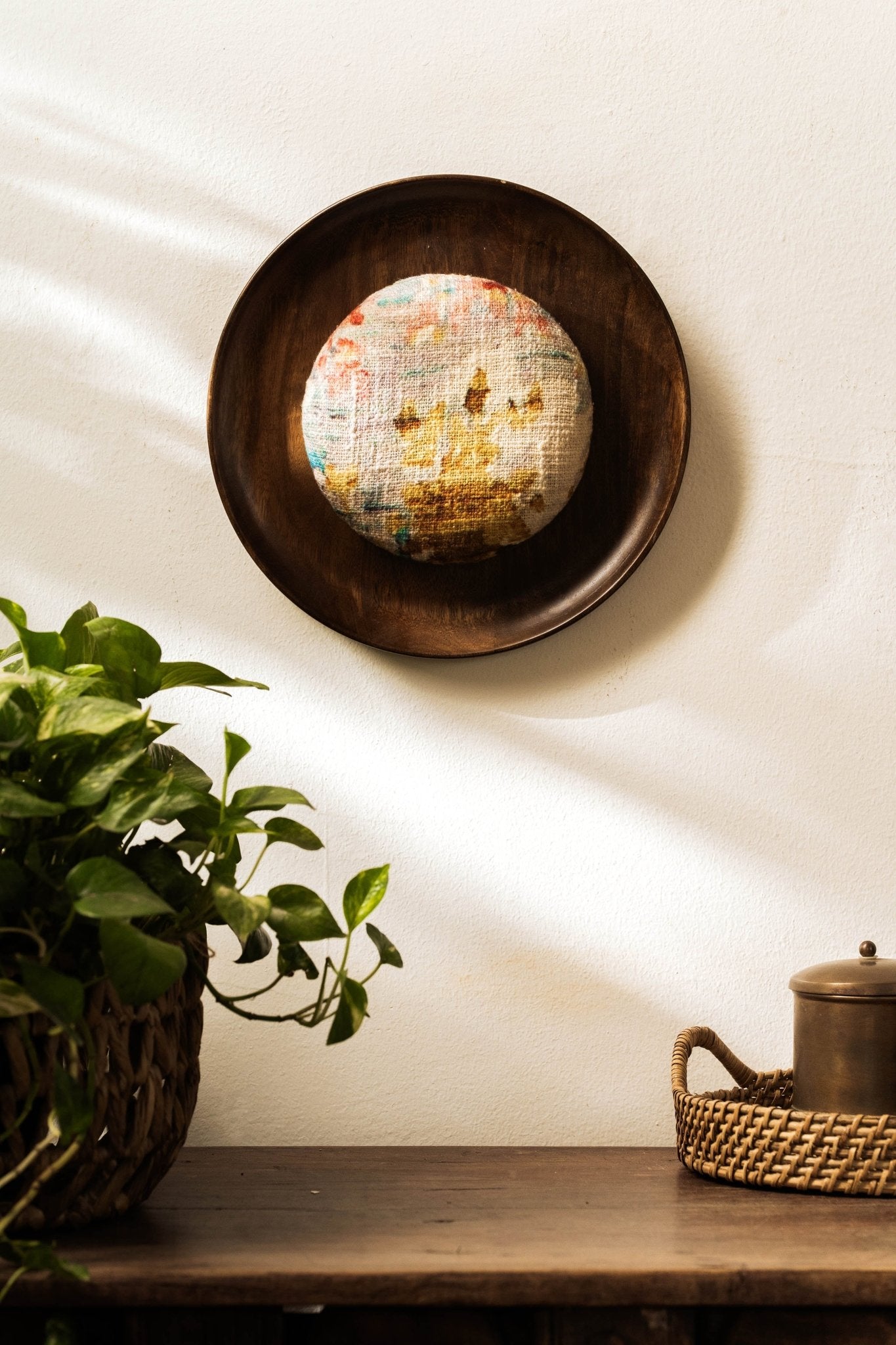 Threaded Treasures Wood and Fabric Wall Decor - TesuWall Decor