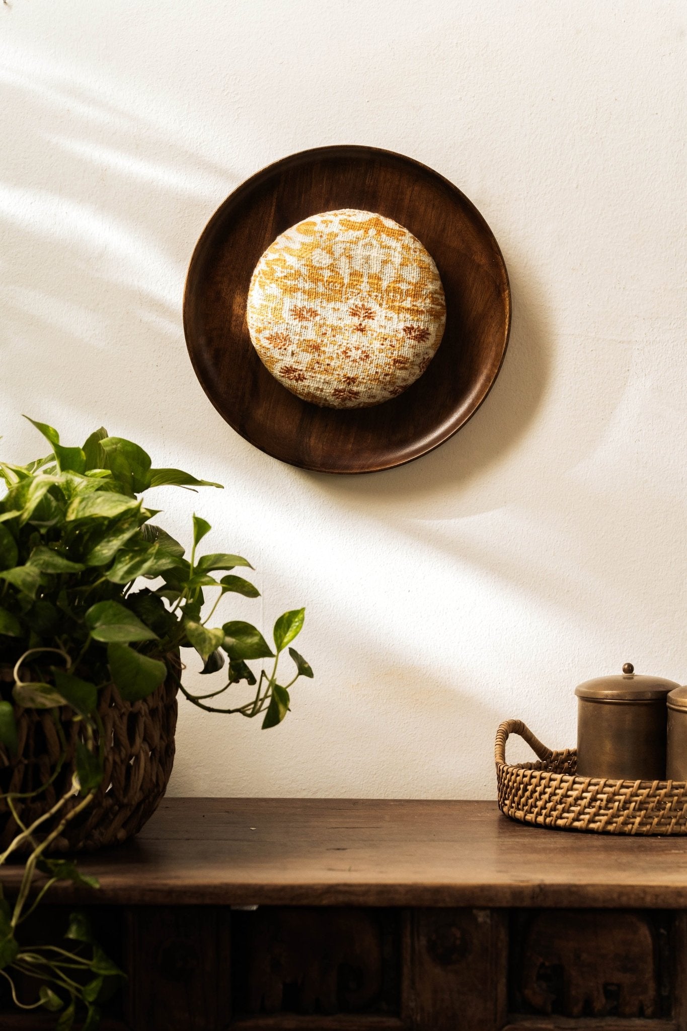 Threaded Treasures Wood and Fabric Wall Decor - TesuWall Decor