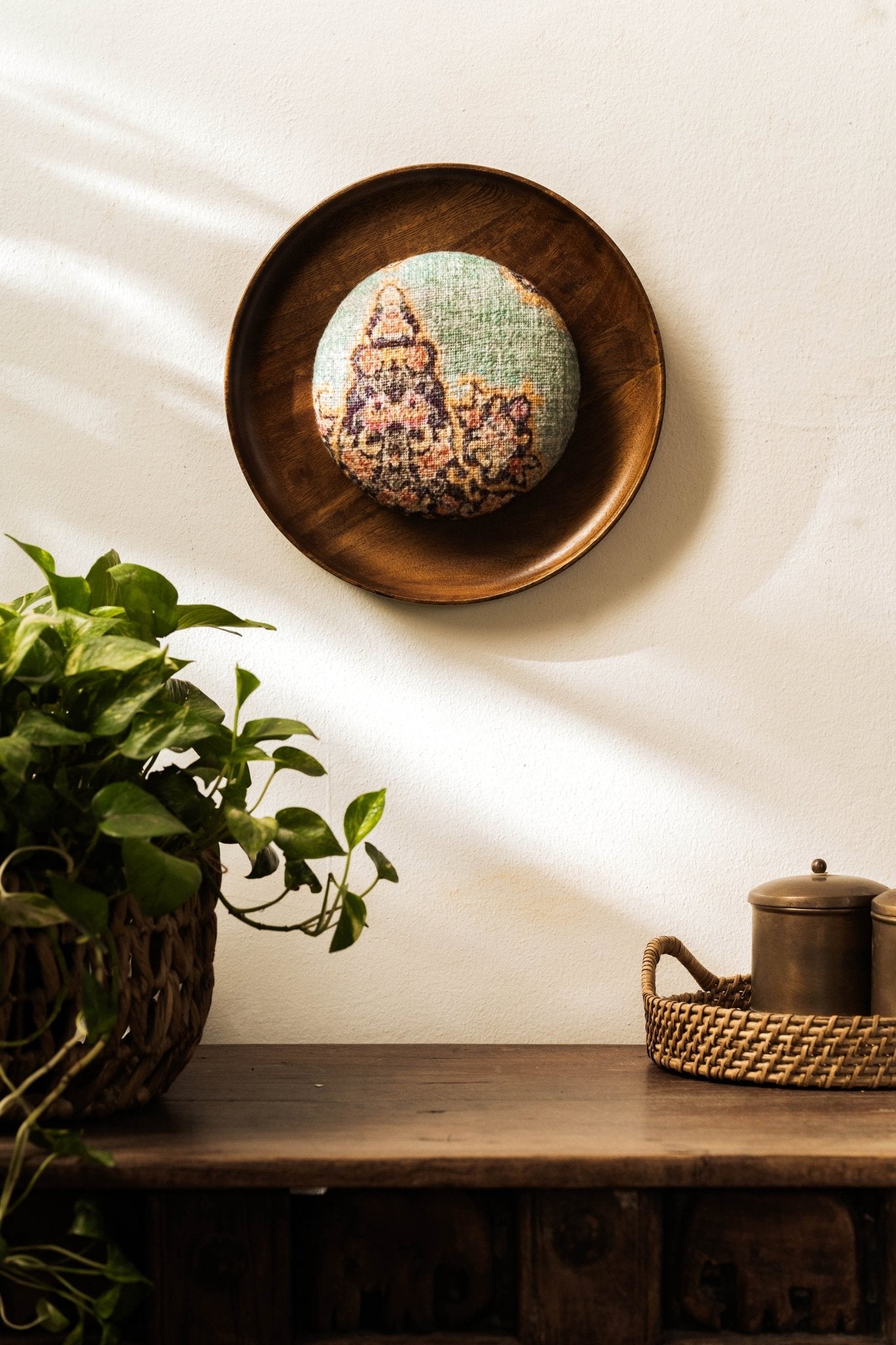 Threaded Treasures Wood and Fabric Wall Decor - TesuWall Decor