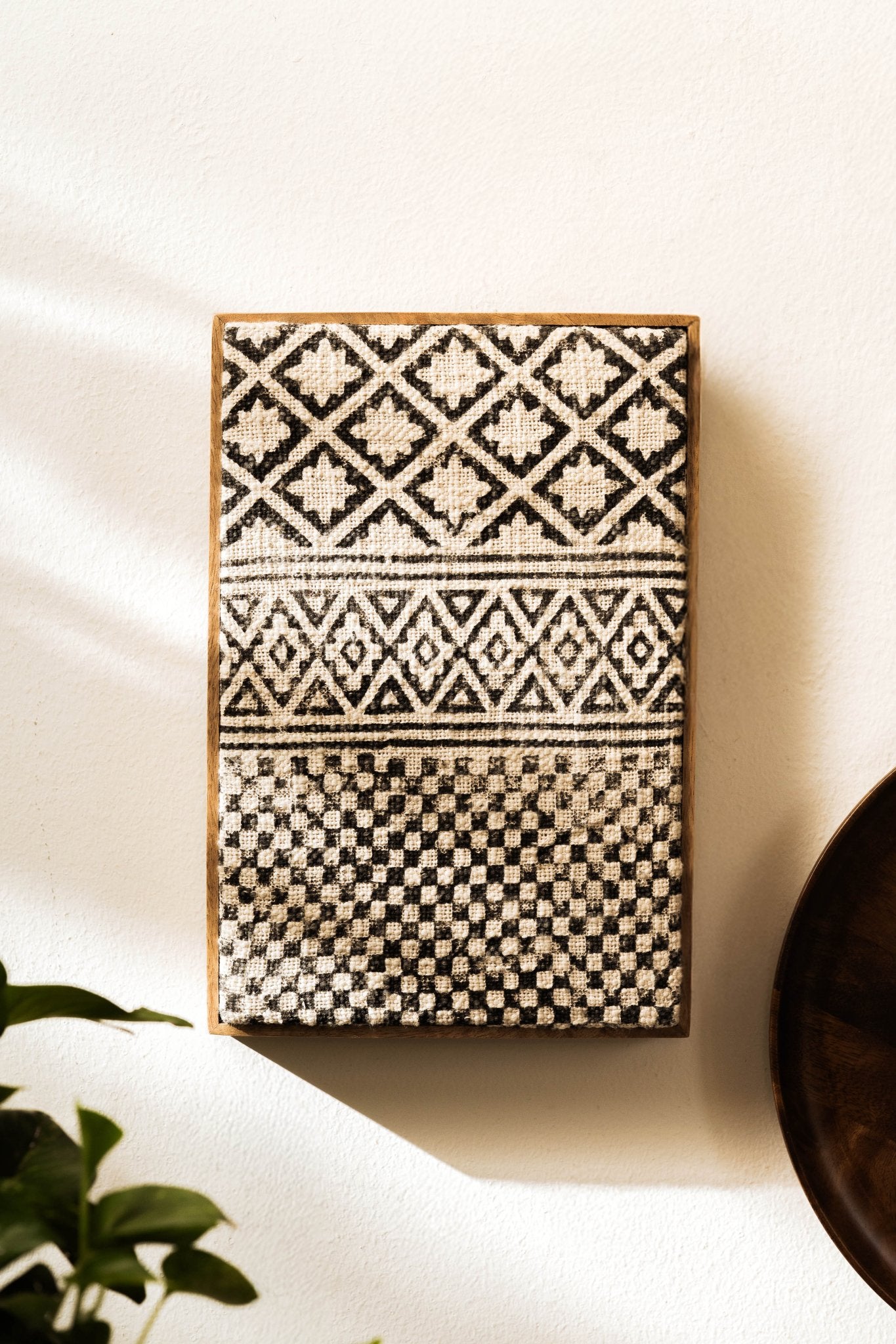 Threaded Treasures Wood and Fabric Wall Decor Set - Handcrafted Eco - Friendly Art (Set of 2) - TesuWall Decor