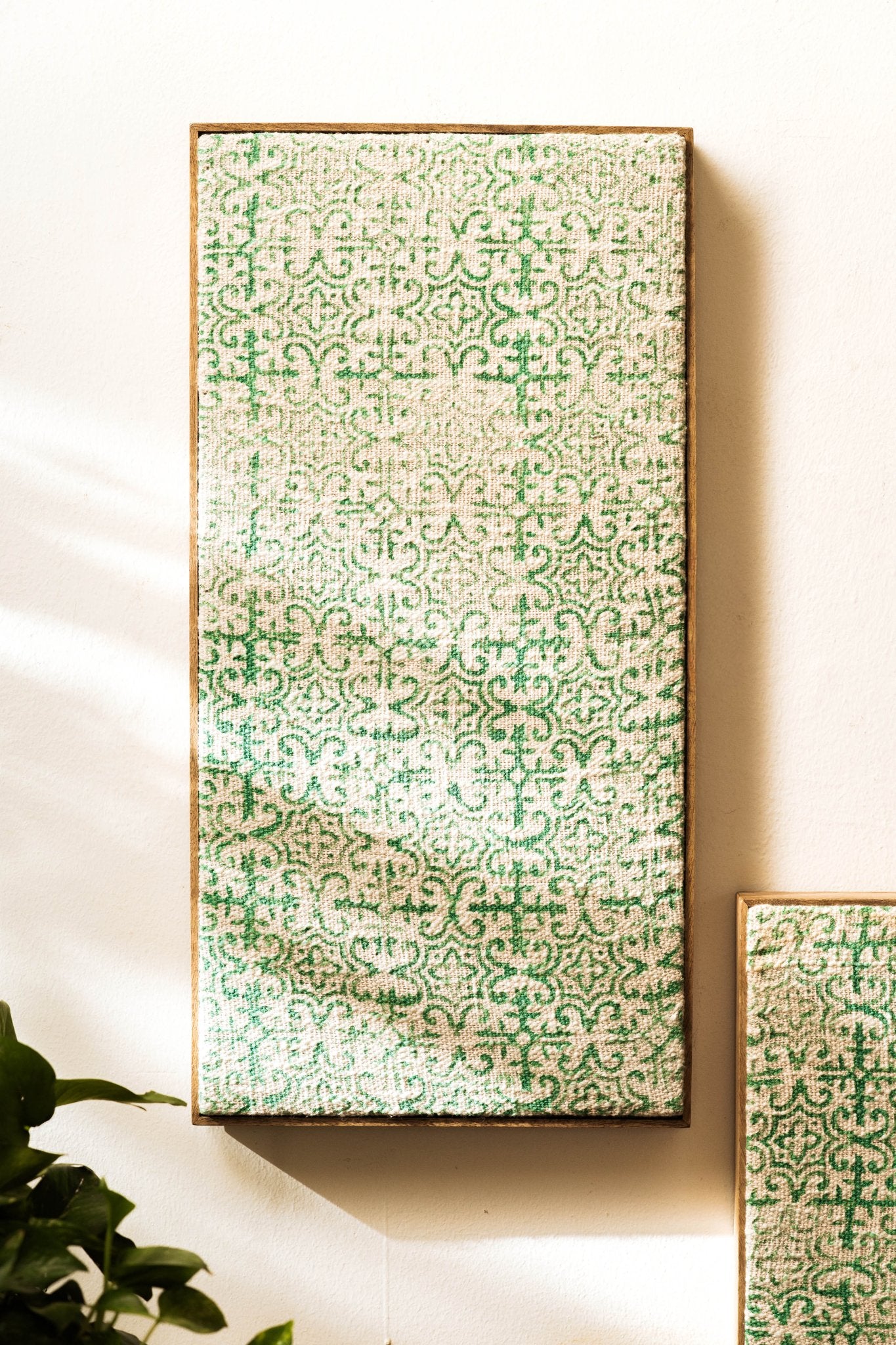 Threaded Treasures Wood and Fabric Wall Decor - Set of 2 - TesuWall Decor