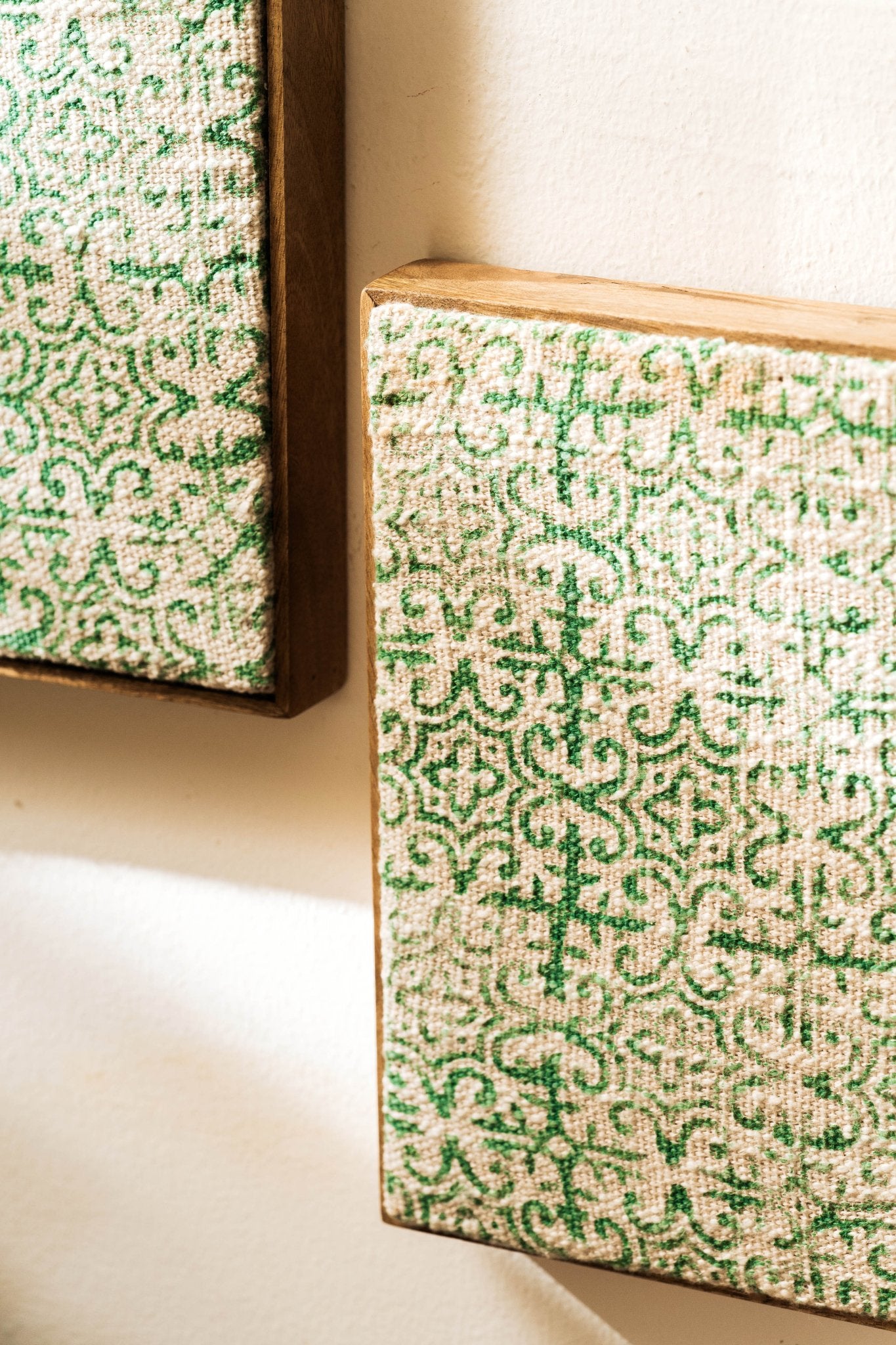 Threaded Treasures Wood and Fabric Wall Decor - Set of 2 - TesuWall Decor